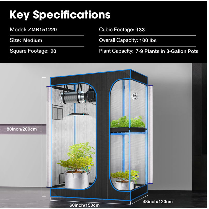 Grow Tent Complete Kit - C3 Sera Kapalı Yetiştirme Çadırı Tam