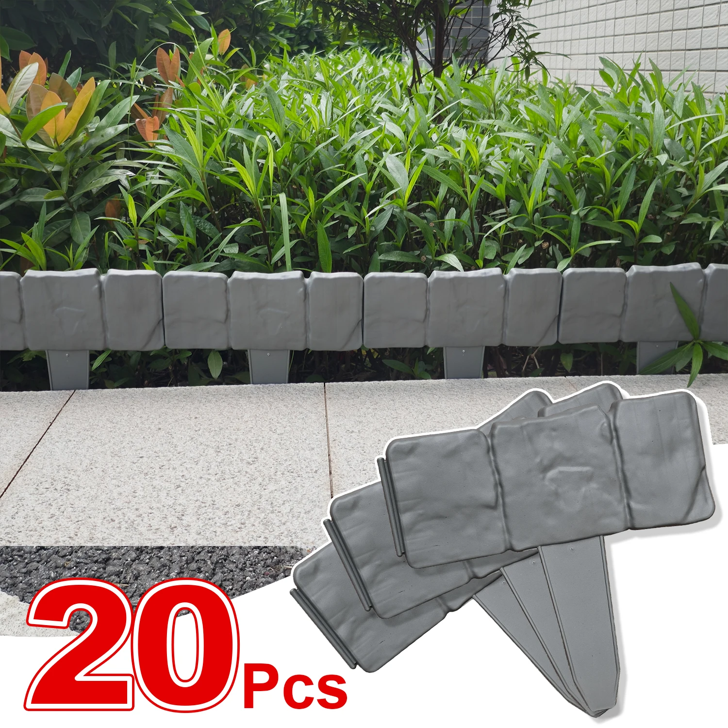 Smart Garden Edging - 20/10 adet Plastik Bahçe Kenar Sınırı,