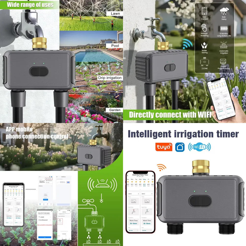 Smart Garden Irrigation - WAP01 WiFi APP Kontrollü Çift Hortumlu