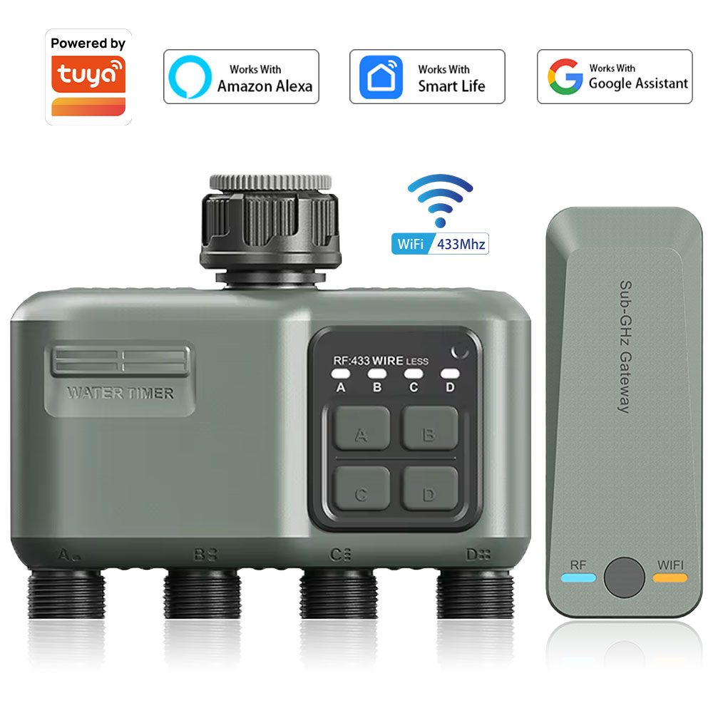 Smart Garden Irrigation - Bahçe Hortumu için 4 Çıkışlı Programlanabilir