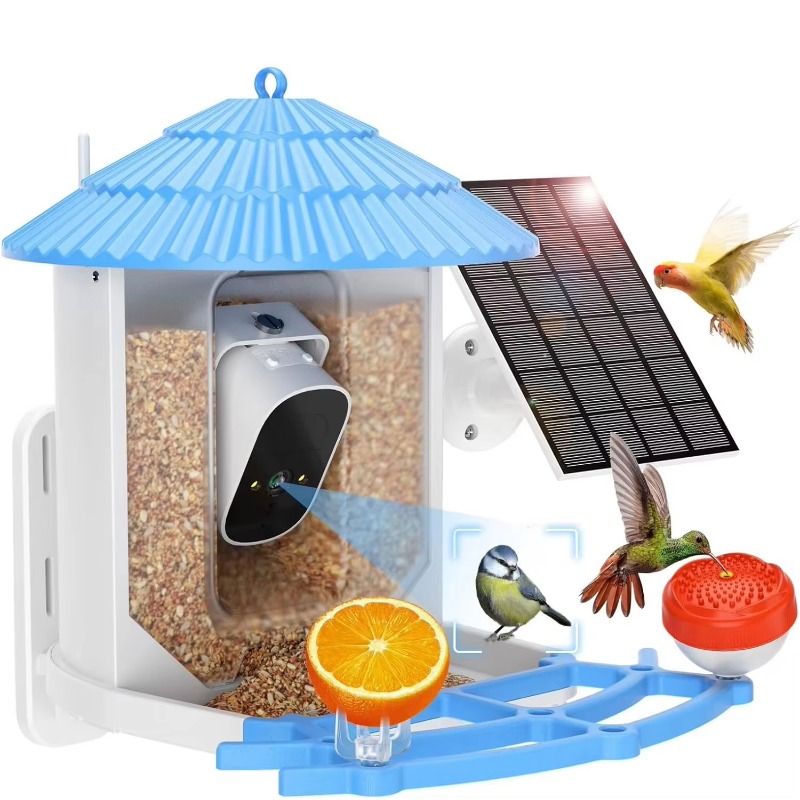 Smart Bird Feeder Camera - Kameralı Akıllı Kuş Besleyici Güneş Enerjili