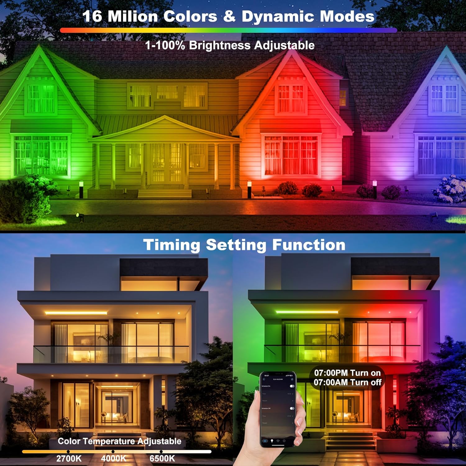 50W RGB LED Projektör Çubuğu U - Smart Garden Lights Uk incelemesi ve fiyatı