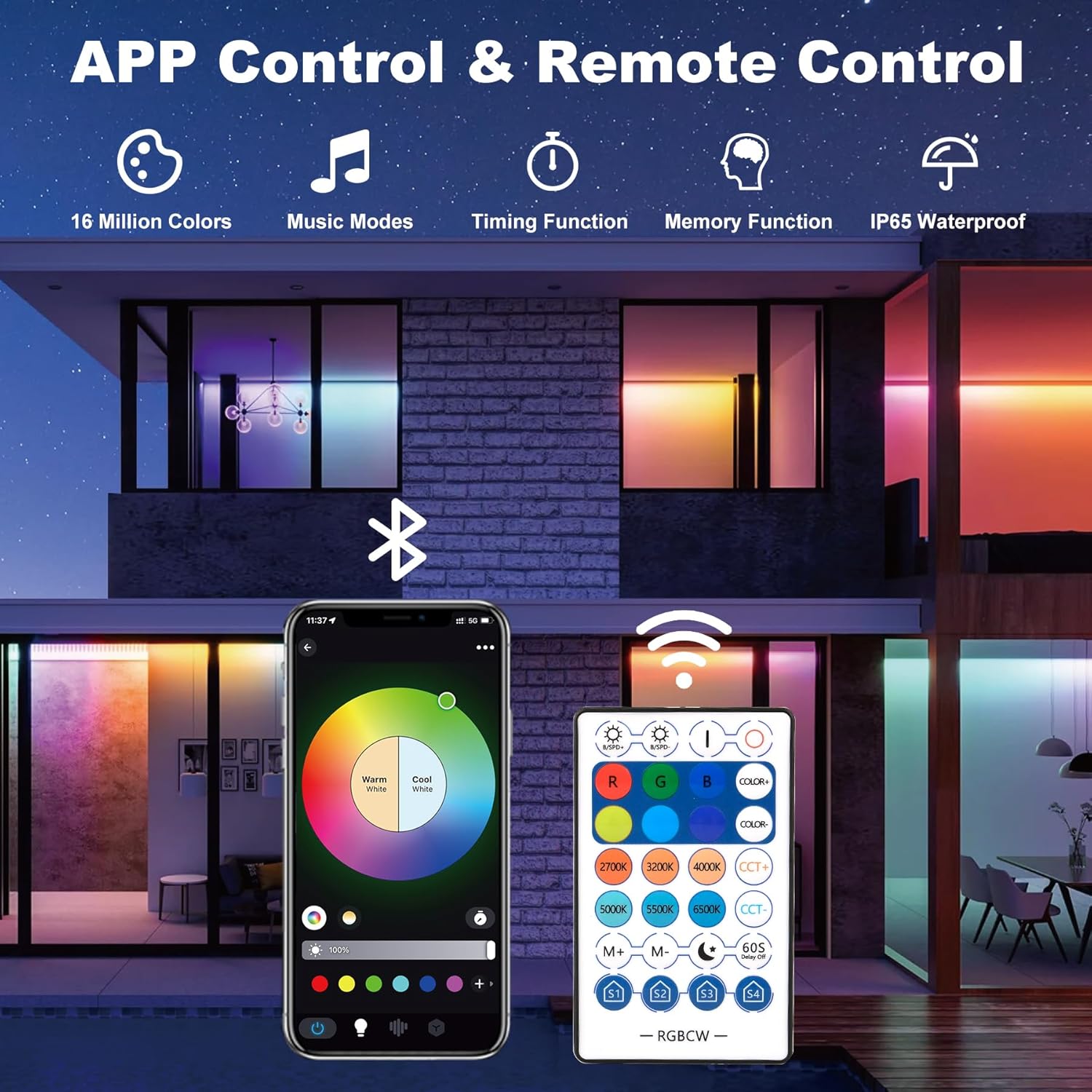 50W RGB LED Projektör Çubuğu U - Smart Garden Lights Uk incelemesi ve fiyatı