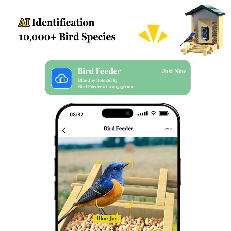 4K AI Kuş Besleyici Kamera Su  - Smart Bird Feeder Camera incelemesi ve fiyatı