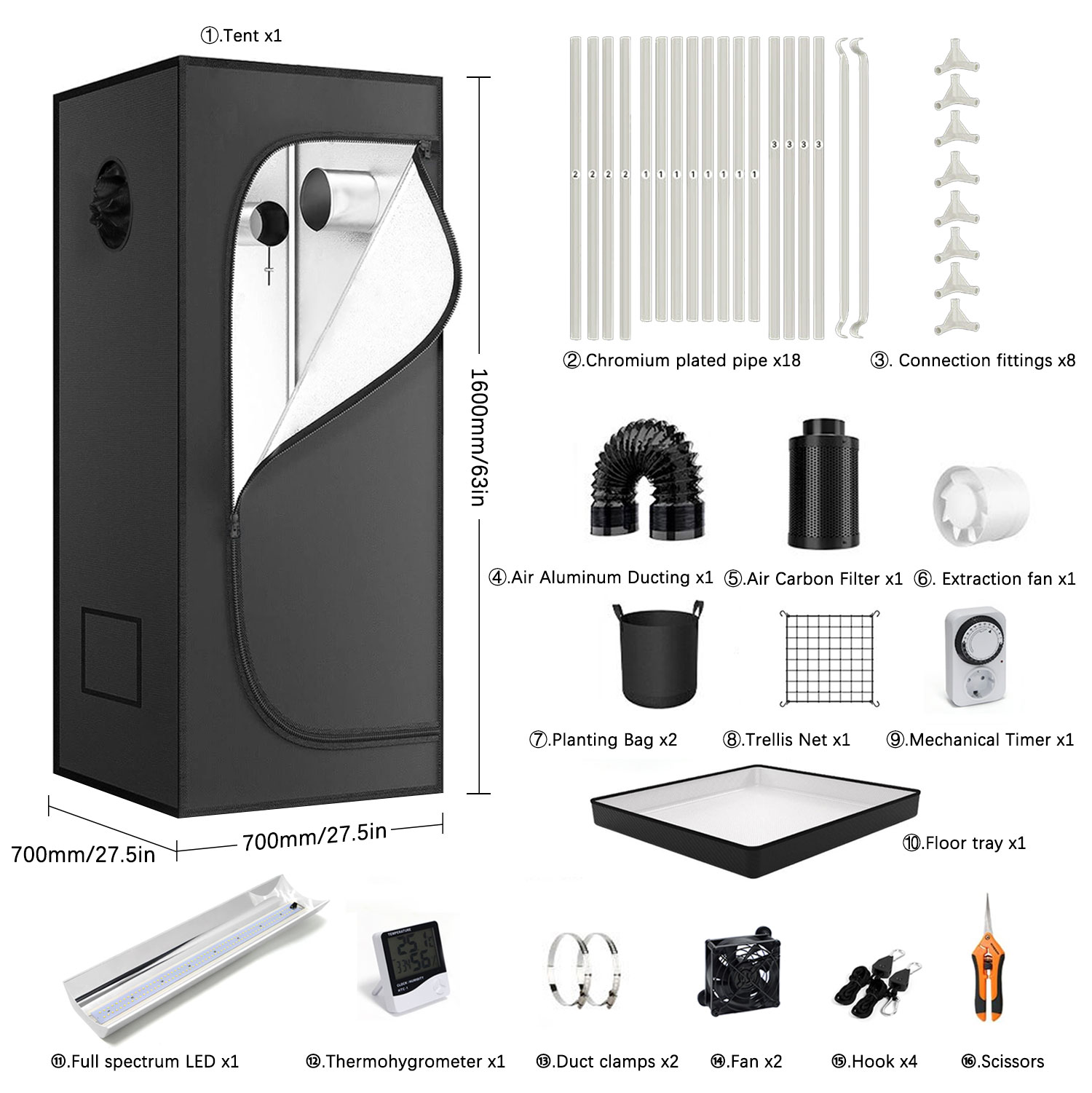 4x4 Yetiştirme Çadırı Komple K - Grow Tent Complete Kit incelemesi ve fiyatı