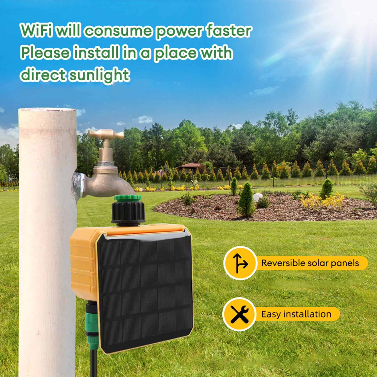 Güneş enerjili WiFi akıllı sul - Smart Garden Irrigation incelemesi ve fiyatı
